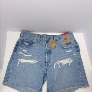 Levi's 501 Distressed Denim Shorts